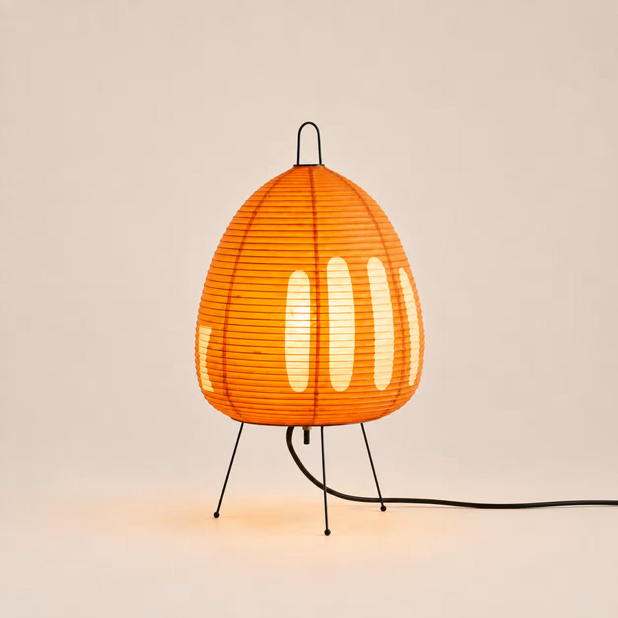 Kiri Persimmon rice paper table lamp – front view