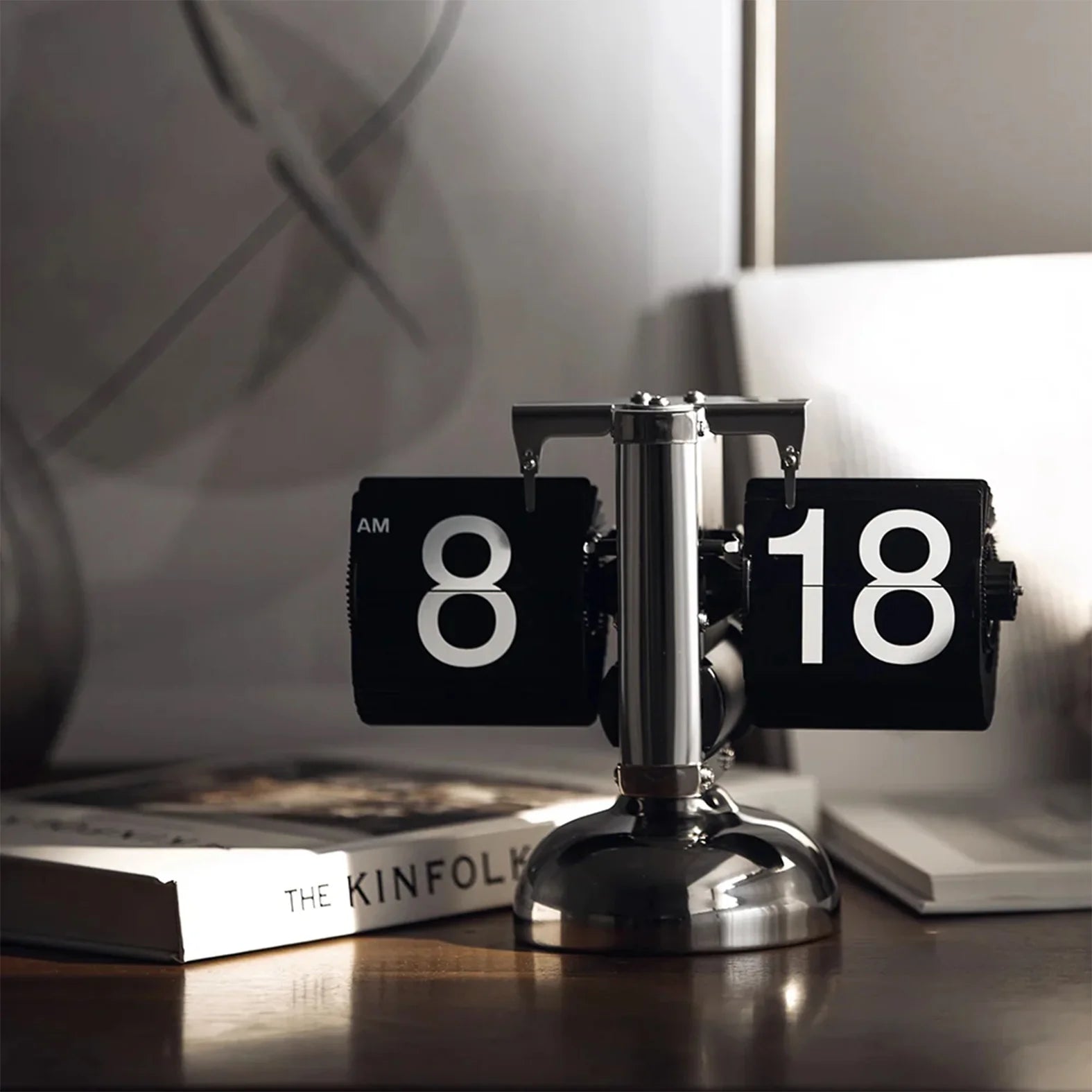 Close-up of the Vintage Auto Flip Clock number display