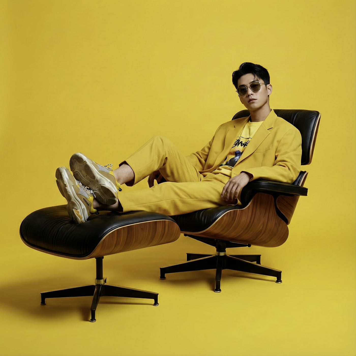 The Legacy Leather Lounge Chair & Ottoman product image