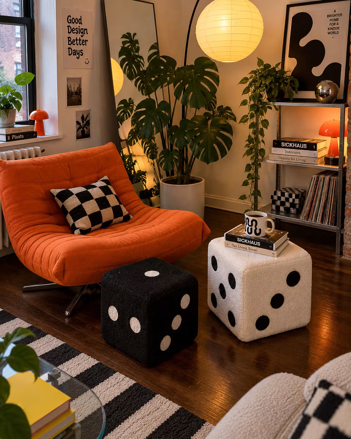Dice footstool lifestyle photo