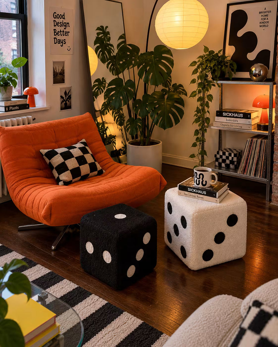 Dice footstool lifestyle photo