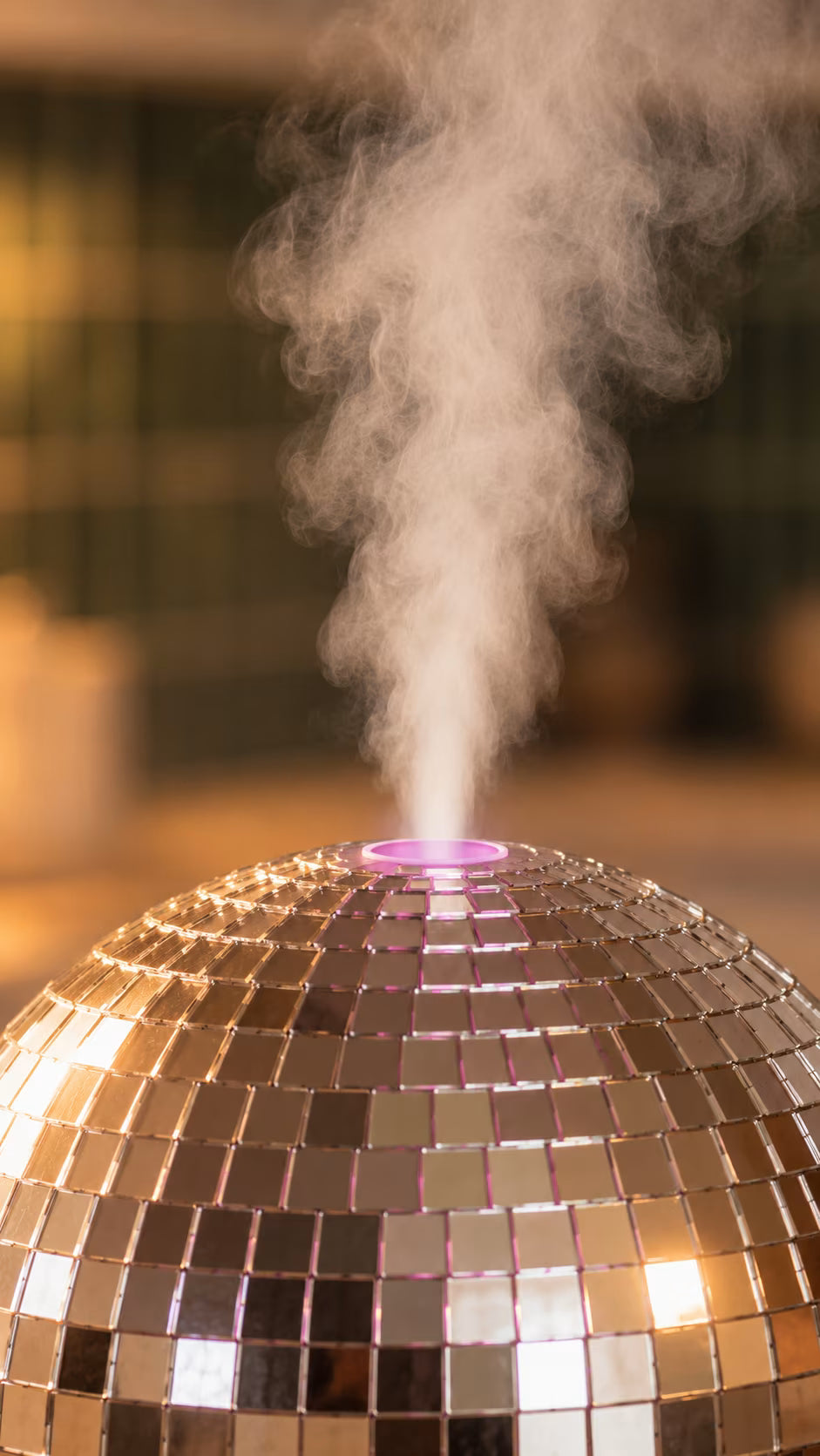 Rotating disco ball diffuser lifestyle photo