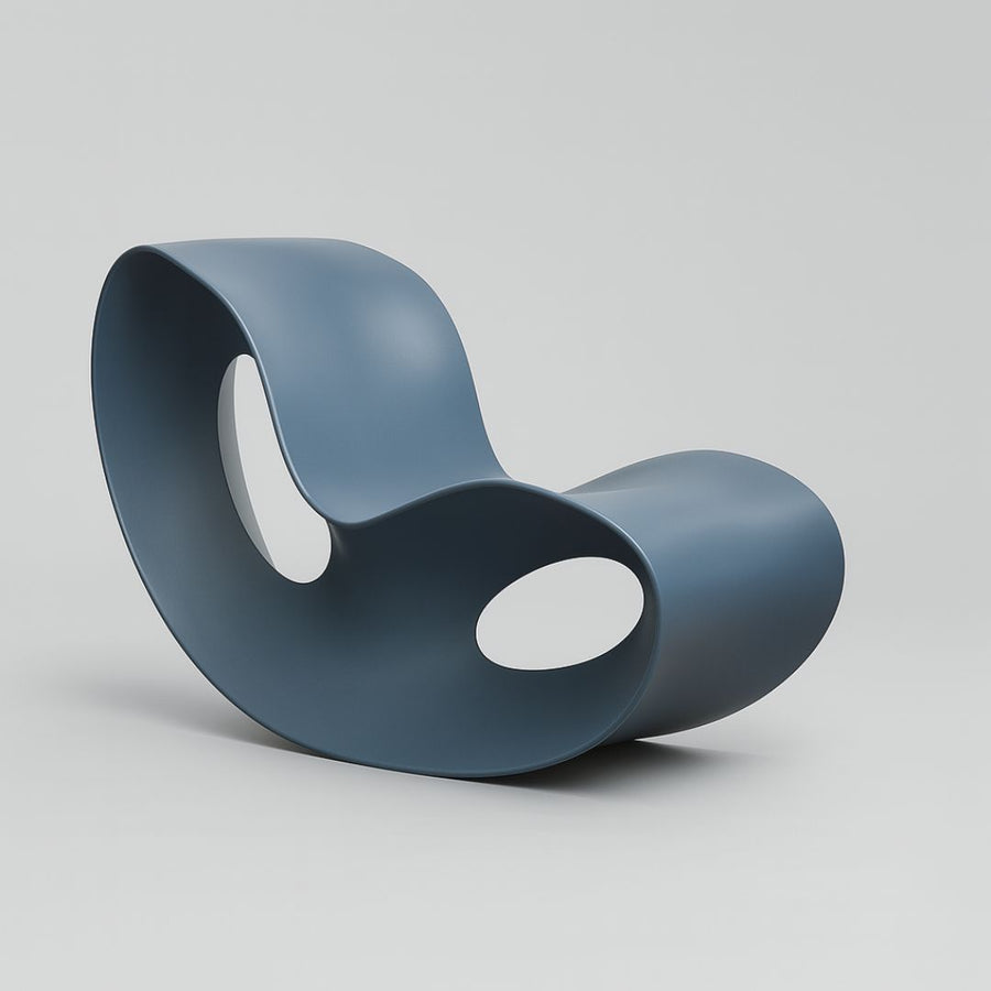 FJARA Flow recliner lounger chair in blue – product view 2