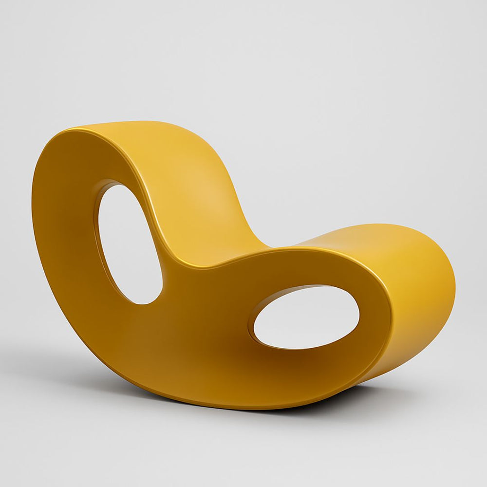 FJARA Flow recliner lounger chair in yellow – front view