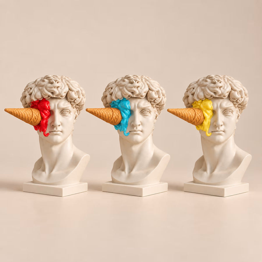 Haagen David resin sculptures in every colour