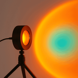 Compact sunset projector with adjustable lamp head