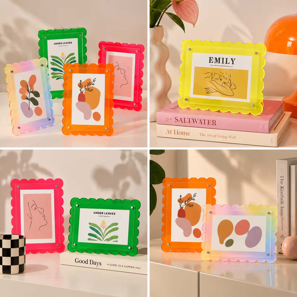 Jelly acrylic photo frames in all colours, alternate view
