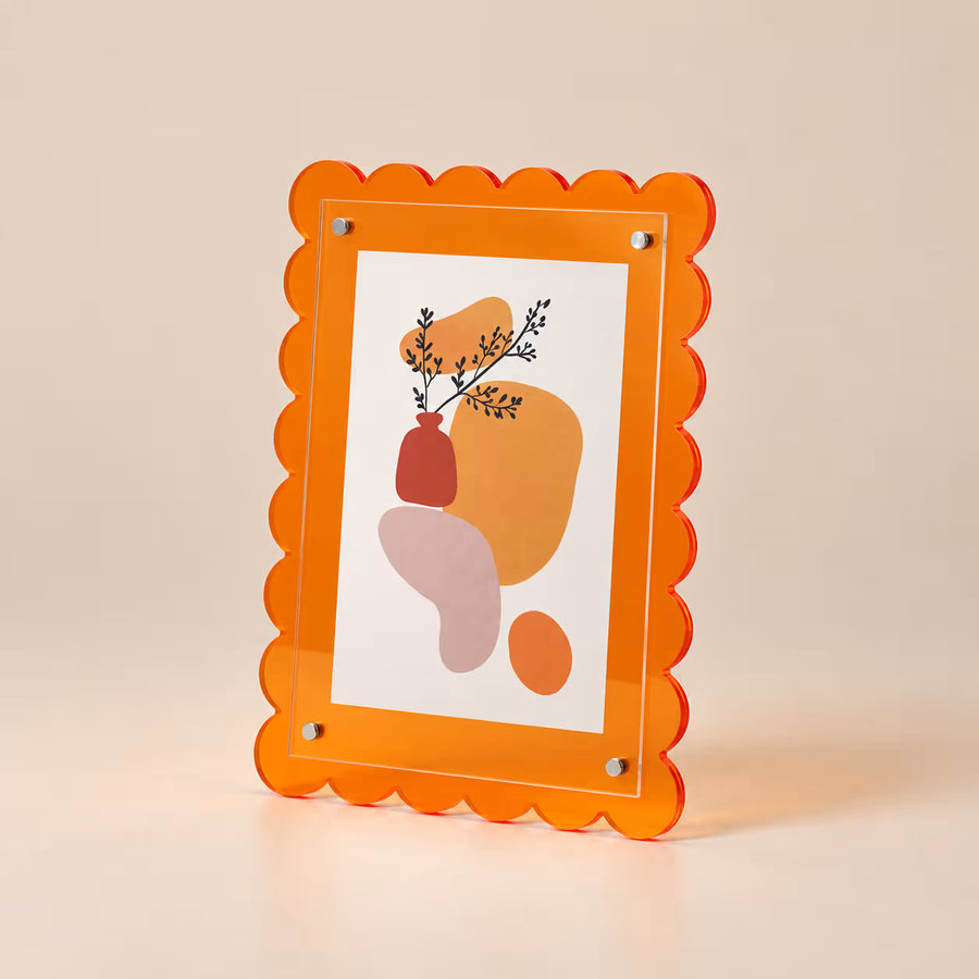 Orange jelly acrylic photo frame