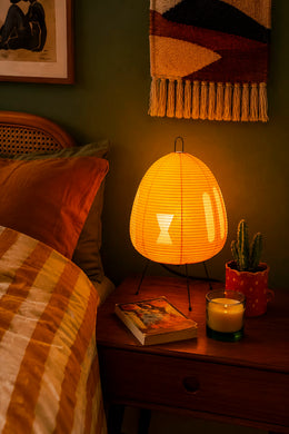 Akari-inspired Kiri Yuzu paper lantern table lamp