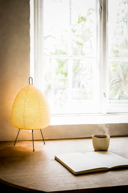 Akari-inspired Kiri Washi paper lantern table lamp