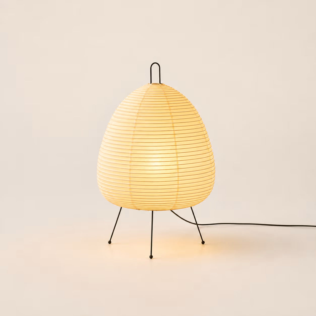 Kiri Washi rice paper table lamp – front view