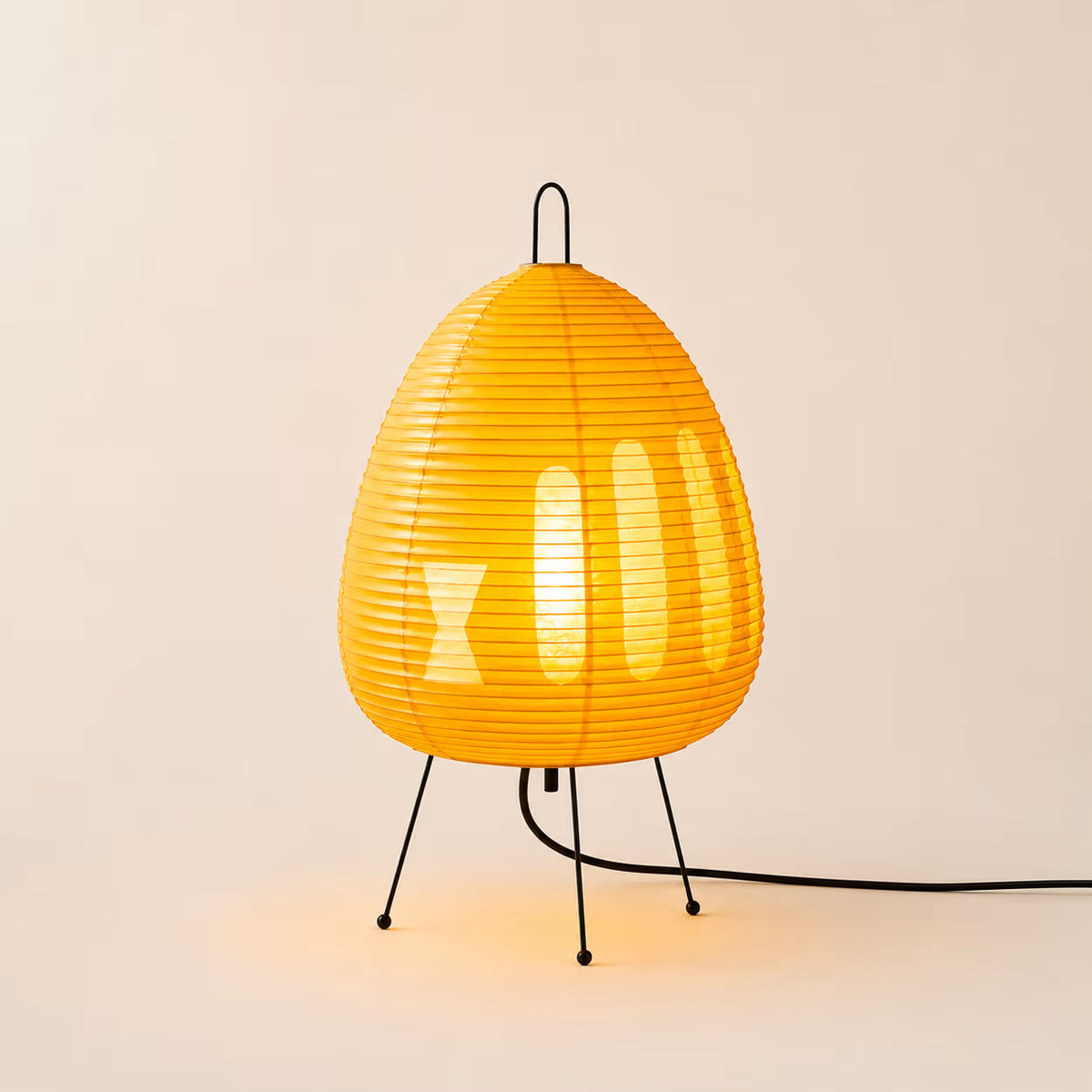 Kiri Yuzu rice paper table lamp – front view