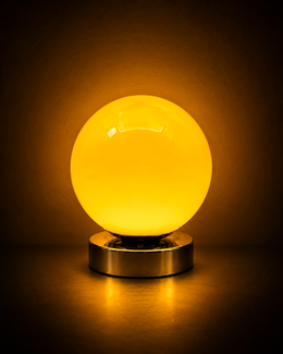 Cream Nova Corona USB table lamp with integrated LED