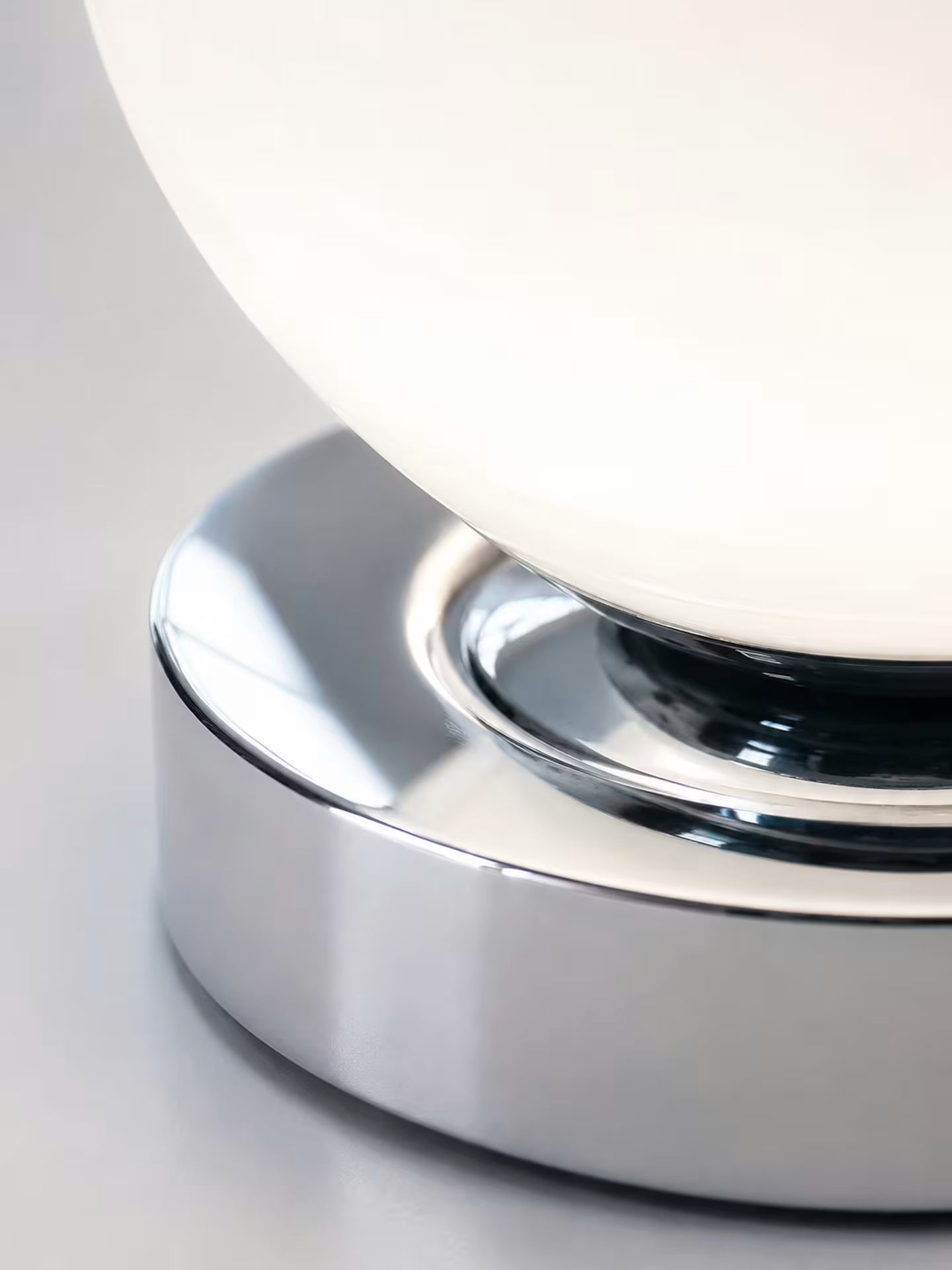 Nova Luna 18cm glass table lamp with 15cm white globe