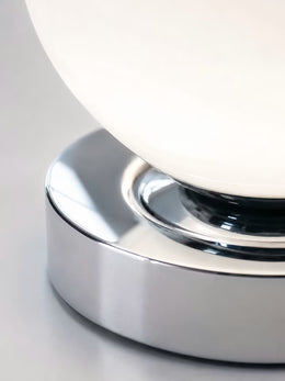 Nova Luna 18cm glass table lamp with 15cm white globe