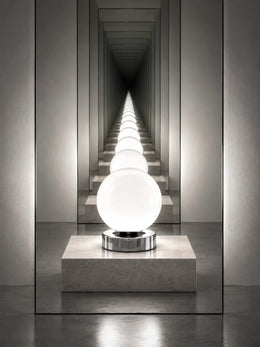 Nova Luna ambient glass lamp with warm, neutral and white light