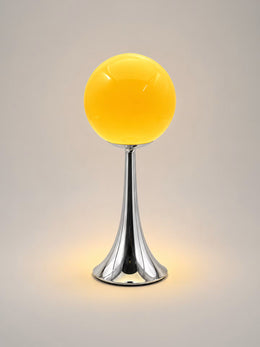 Modern cream glass bedside lamp with nine brightness levels