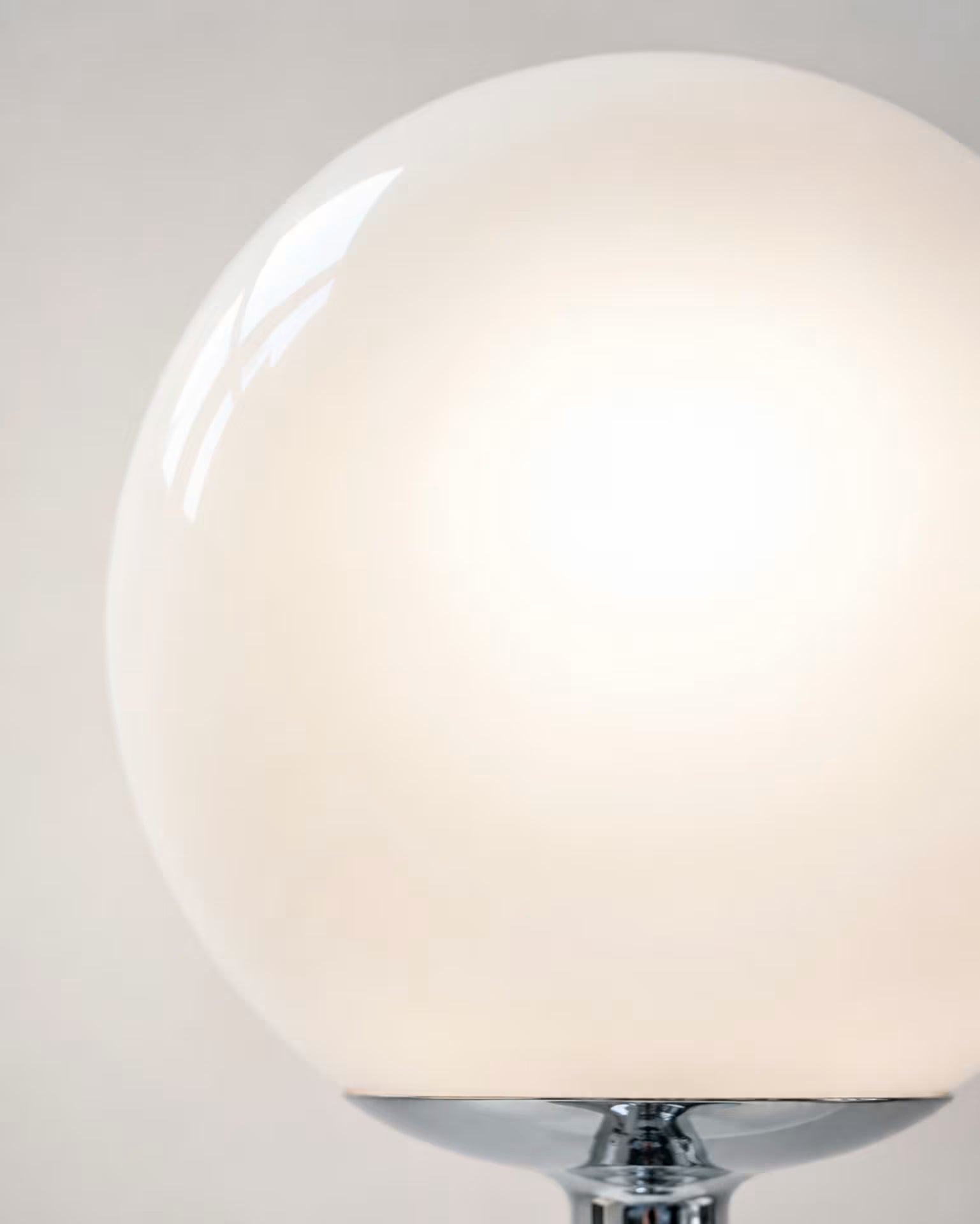 Pulsar Luna 26cm table lamp with 12cm white glass globe