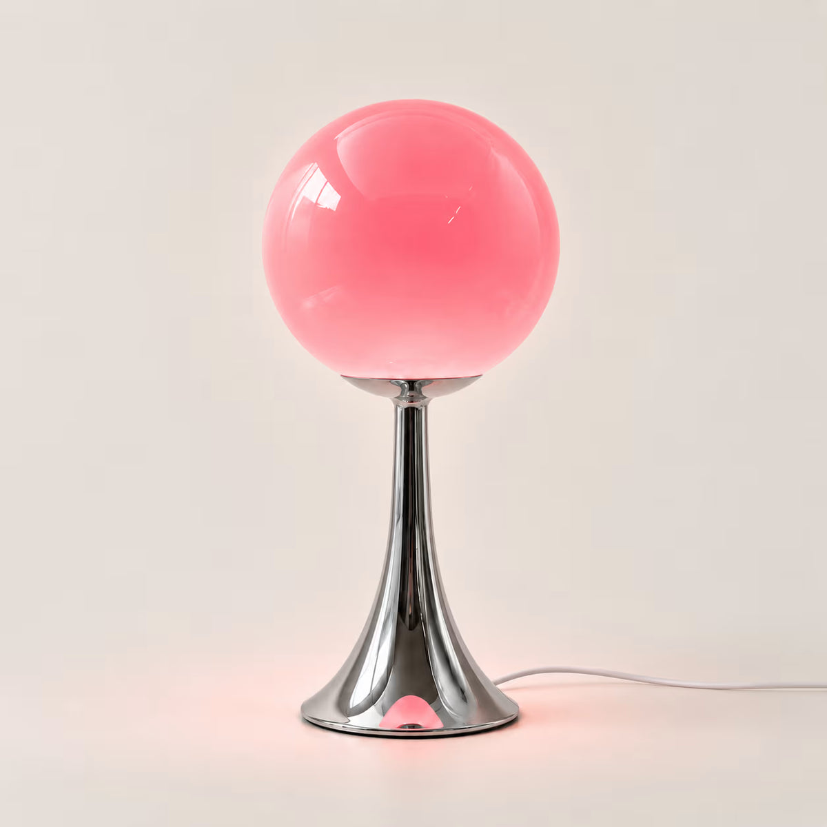 Pulsar Aurora pink glass globe table lamp
