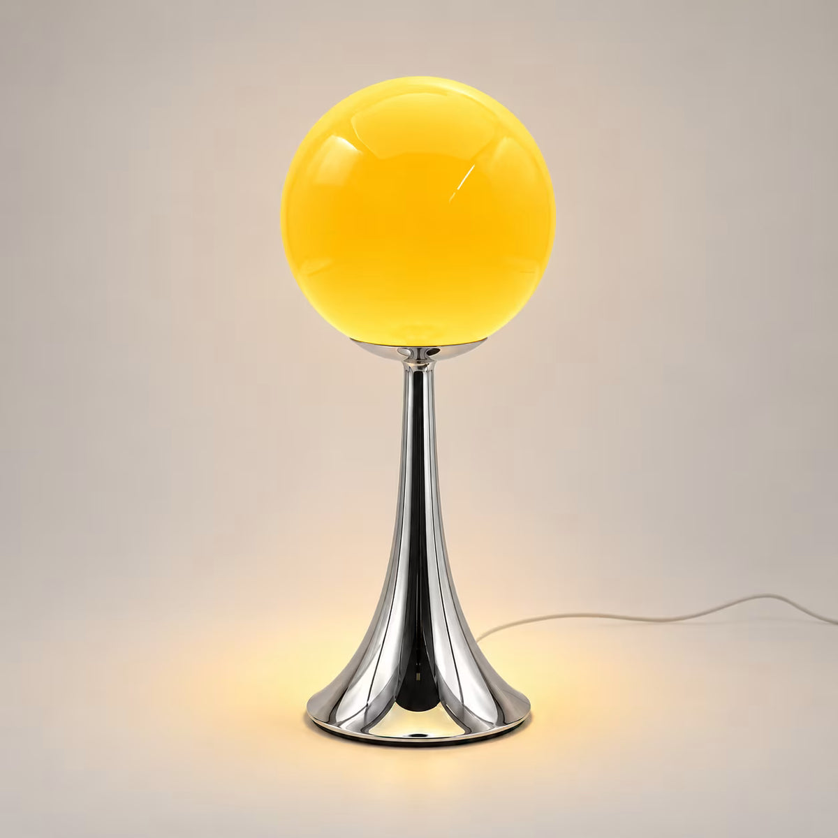Pulsar Corona cream glass globe table lamp