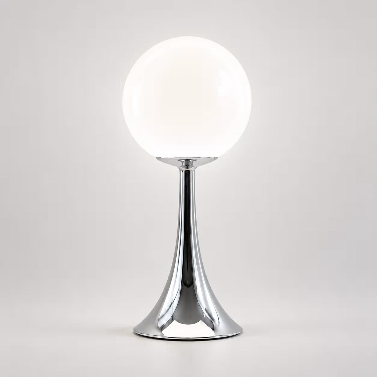 Pulsar Luna white glass globe table lamp