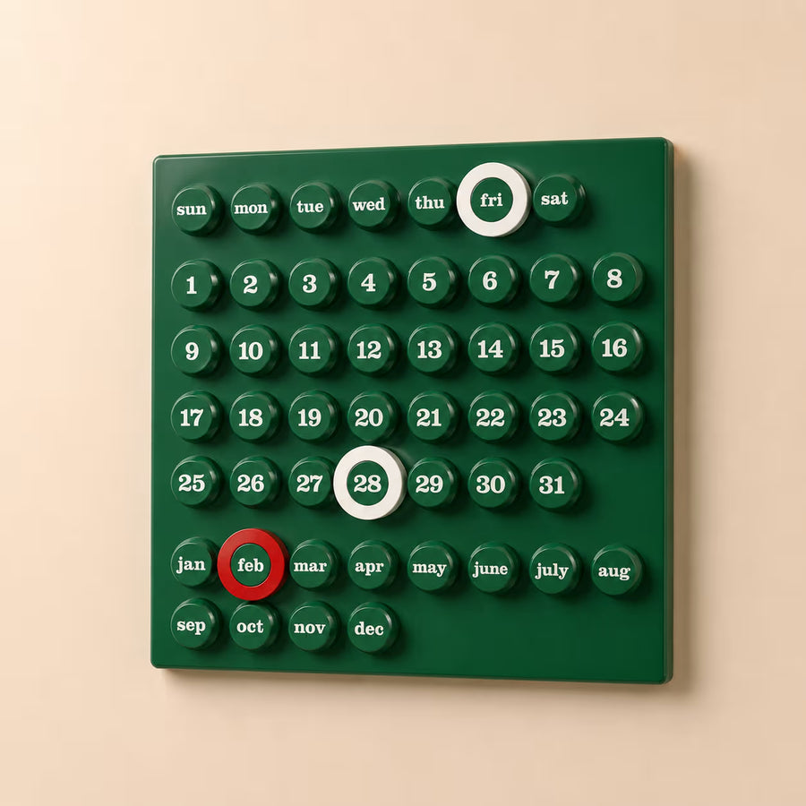 Retro analogue flip calendar – product view 2