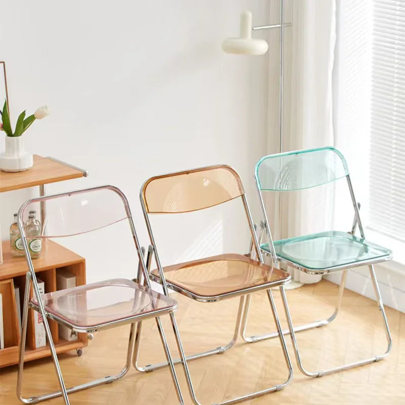 Minimal Acrylic Folding Chairs