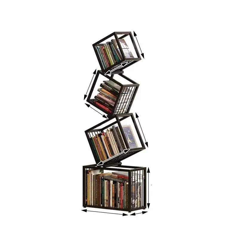 Five-tier Rotating Cube Bookshelf product view