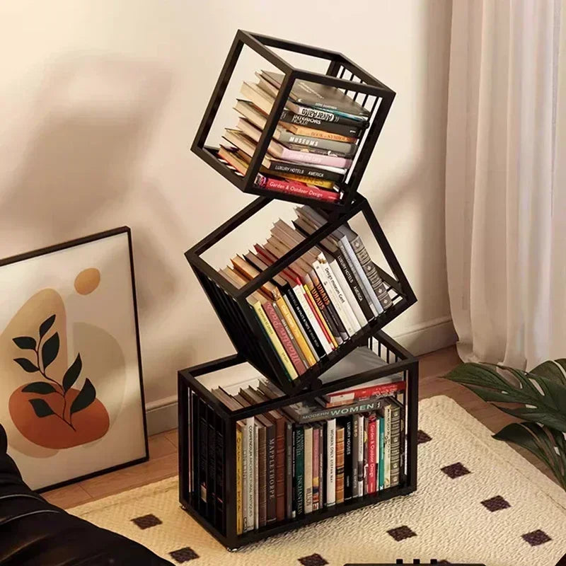 Two-tier Rotating Cube Bookshelf product view