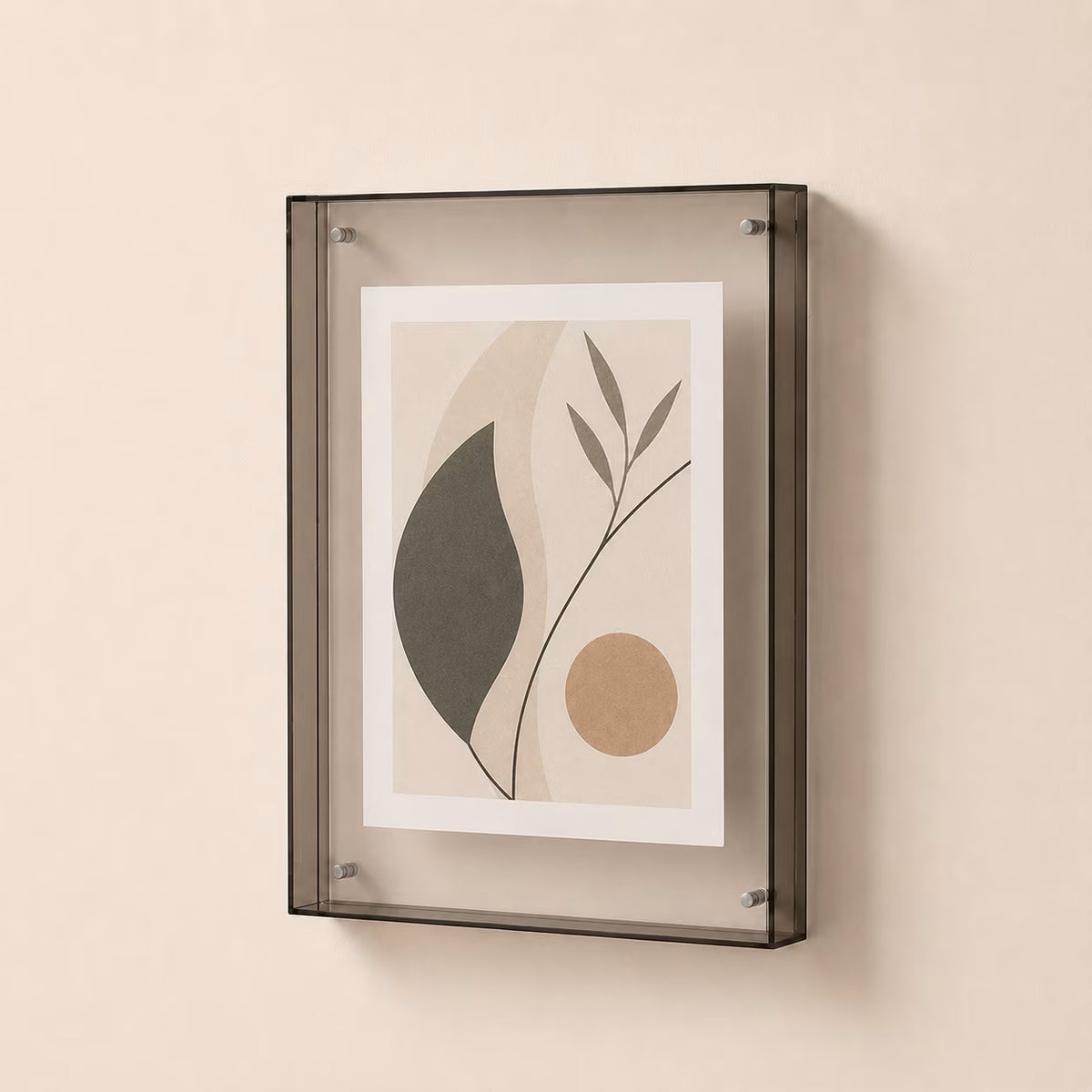 Transparent acrylic picture frame in grey – product view 11