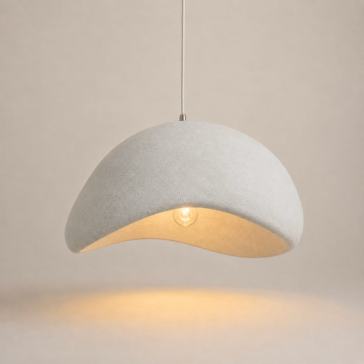 Wabi Sabi sculptural pendant light – front view
