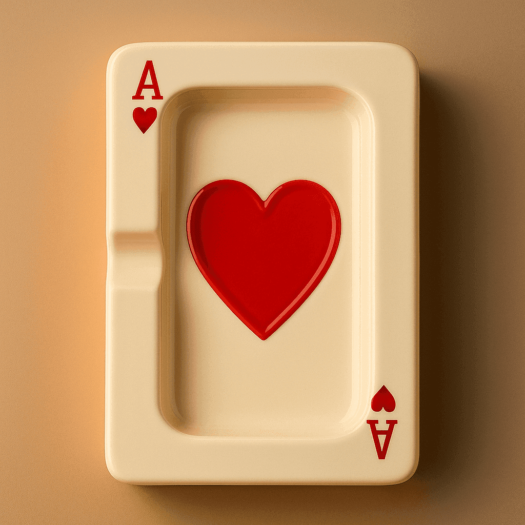 Ace of Hearts & Spades Ashtray - Sickhaus - Quirky Home Accessories UK