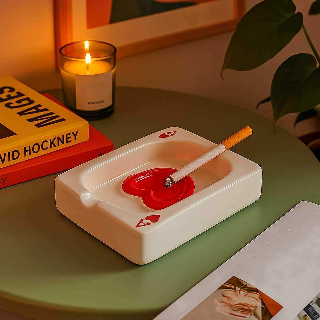 Ace of Hearts & Spades Ashtray - Sickhaus - Quirky Home Accessories UK
