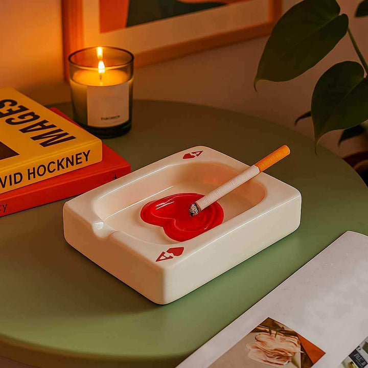 Ace of Hearts & Spades Ashtray - Sickhaus - Quirky Home Accessories UK