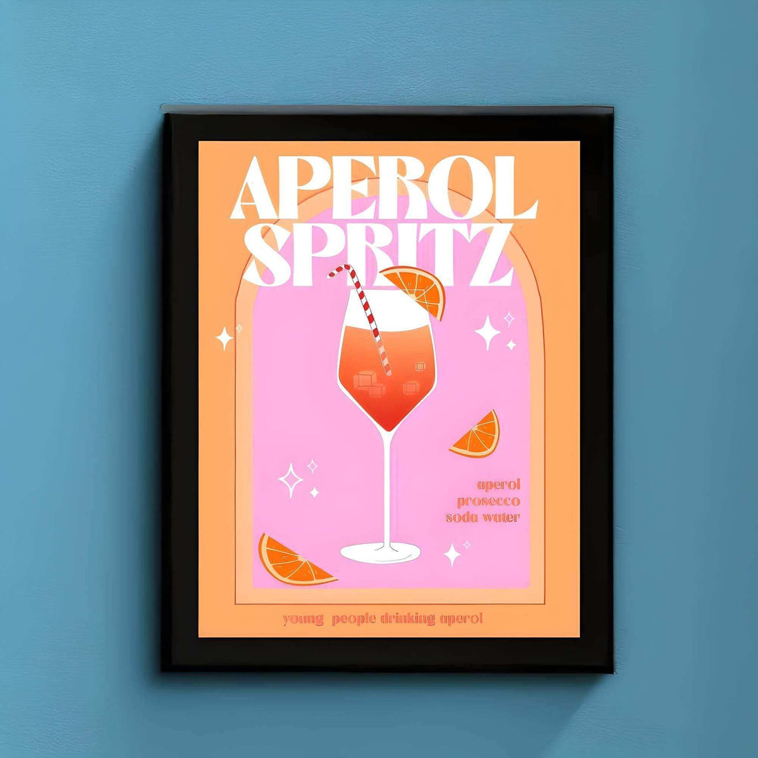 Aperol Spritz Cocktail Print - Sickhaus - Quirky Home Accessories UK