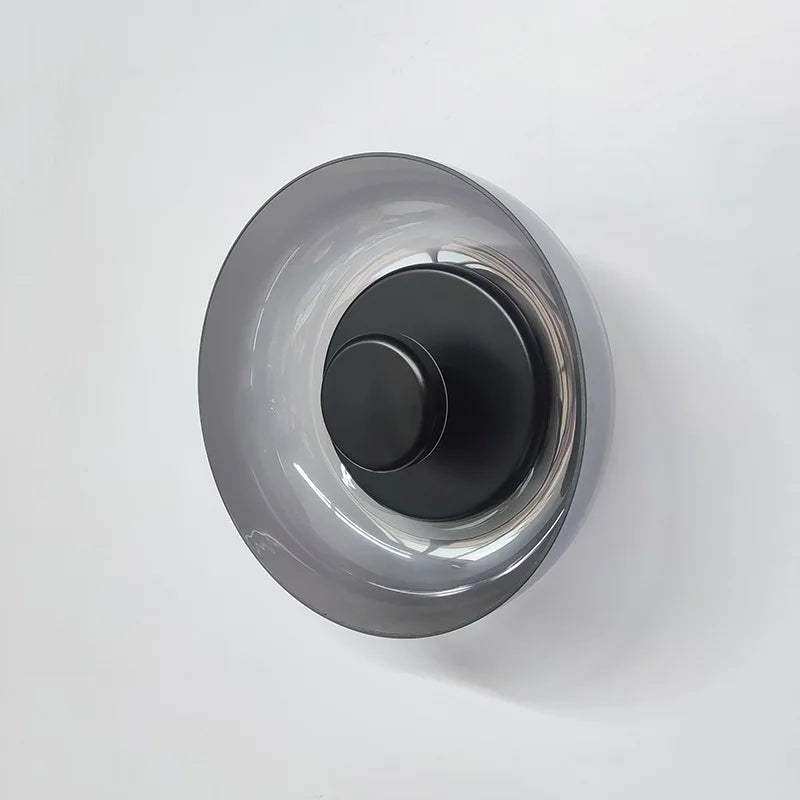 Compact glass wall light for bedrooms and hallways