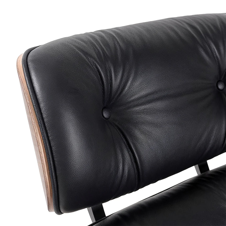 Eames Premium Leather Lounge Chair & Ottoman