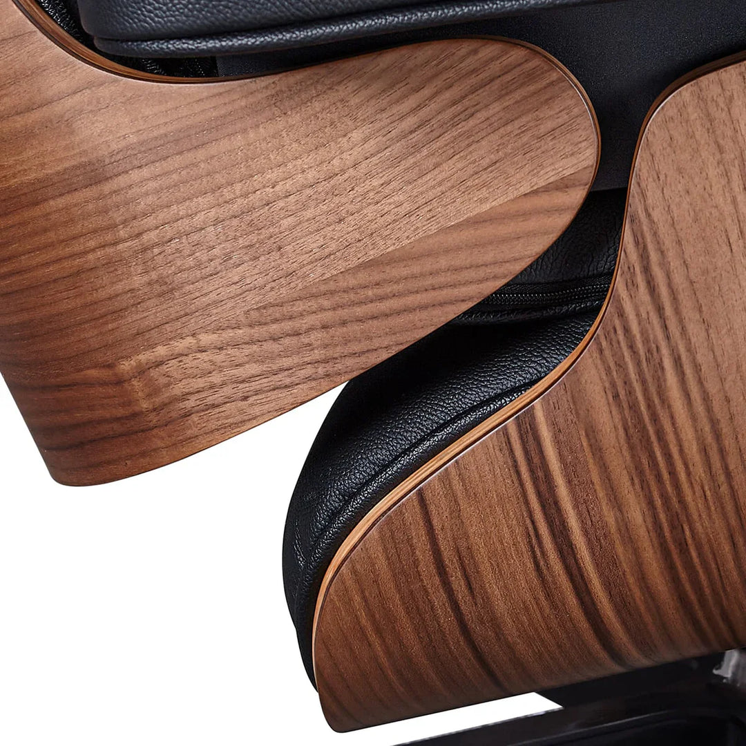 Eames Premium Leather Lounge Chair & Ottoman
