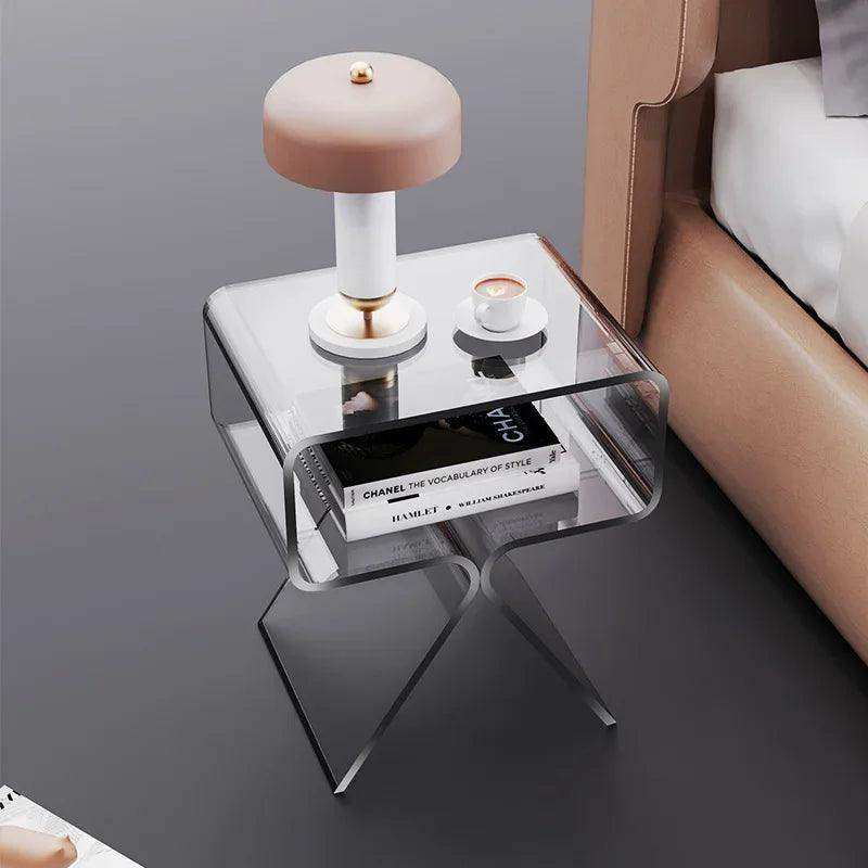 Black Crystal Acrylic Side Table