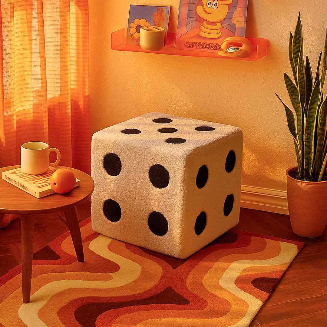 Dice Footstool - Sickhaus - Quirky Home Accessories UK