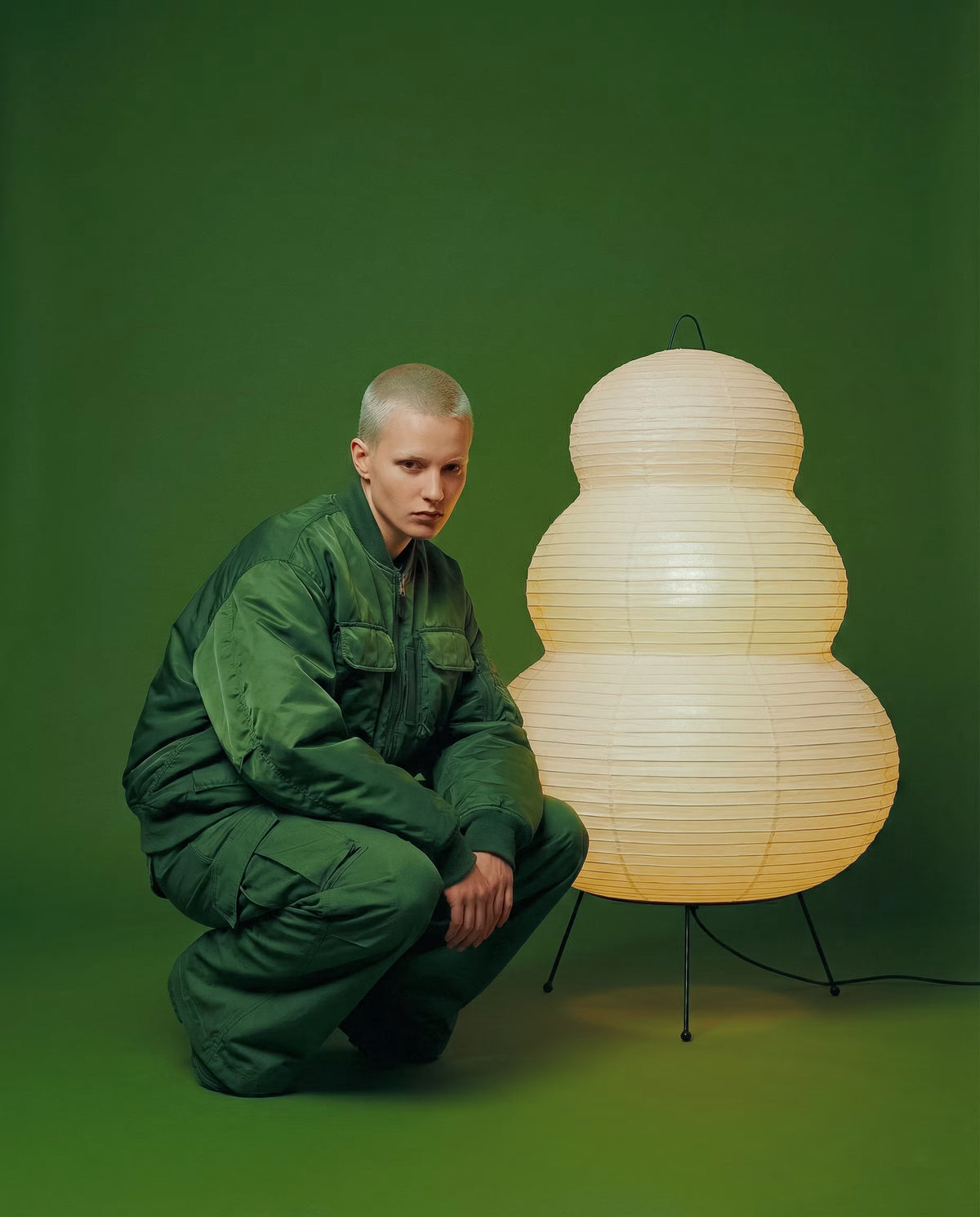 Akari-inspired Hikaru lamp for ambient bedroom and living-room lighting