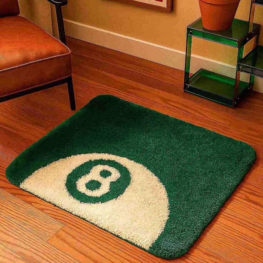 Green 8 Ball Accent Rug - Sickhaus - Quirky Home Accessories UK
