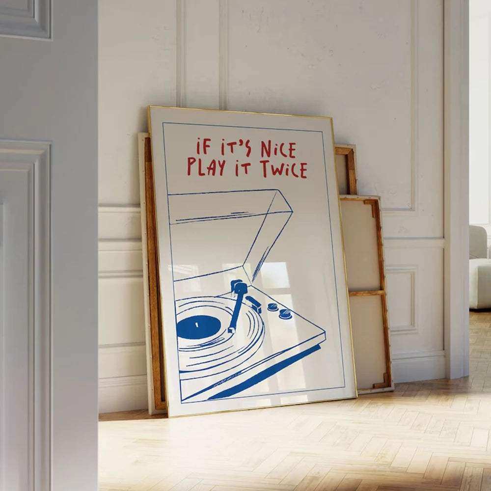 If It's Nice Play It Twice canvas print detail