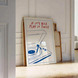 If It's Nice Play It Twice canvas print detail