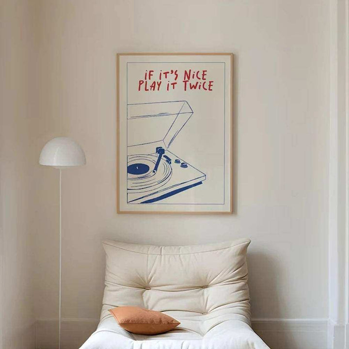If It's Nice Play It Twice Print - Sickhaus - Quirky Home Accessories UK