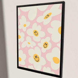 Joyful Garden smiling daisy canvas print