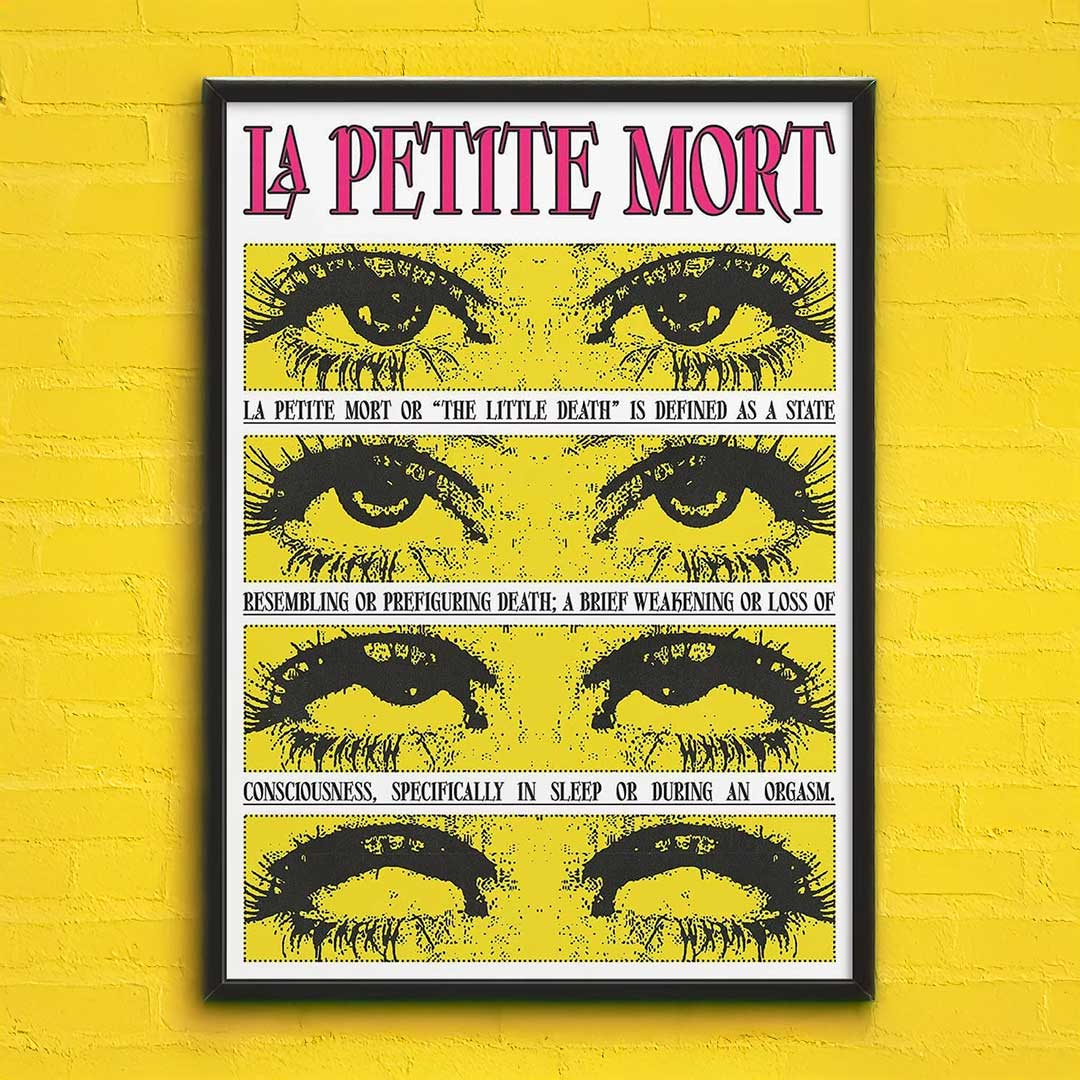 La Petite Mort retro collage canvas print