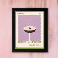 Midnight Espresso Martini Print - Sickhaus - Quirky Home Accessories UK