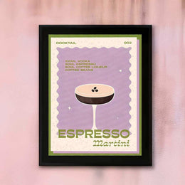 Midnight Espresso Martini cocktail canvas print
