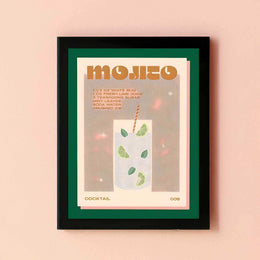 Mojito cocktail canvas print in fresh green tones